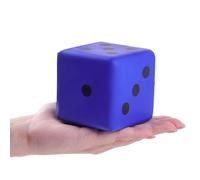Anboor Large Foam Dice for Adults kids - 3.15" Jumbo Big Colorful Dice Giant Soft Fun for Game Nights & Classroom Activities (Blue)