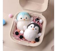 Anboor Penguins Squishies Toys 2 Pack - 3" Cute Soft Penguins Squeeze Sensory Fidget Toys for Stress Relief, Kawaii Party Favors for Kids & Adults (Blue & Black)