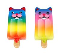 Anboor Popsicle Cat Squishies Squishy 2 Pcs Slow Rising Squeeze Toys Stress Relief Kawaii Soft Squishies Sensory Toys Gift Collection