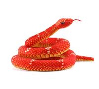 Anboor Snake Stuffed Animals, 160cm Realistic Plush Toy Long Stuffed Snake, Lifelike Large Toy for Kids as Party Prank Props(Red)
