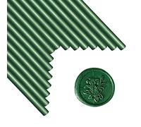 ANBOSE 16 Piece Pine Green Wax Seal Sticks for 0.44 Inch Glue Gun, Wedding Invitations, Cards, Envelopes