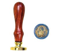 ANBOSE Wax Seal Stamp, Starry Peacock Wax Sealing Stamp with Removable Brass Head Wooden Handle, Retro Vintage Animal Sealing Wax Stamp for Letter Cards Invitations