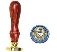 ANBOSE Wax Seal Stamp, Starry Whale Wax Sealing Stamp with Removable Brass Head Wooden Handle, Retro Vintage Animal Sealing Wax Stamp for Letter Cards Invitations