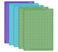 ANBOWEI Cutting Mat for Cricut Joy Xtra 5 Pack Plotter Mat 8.5 x 12 Inch Variety Grip Vinyl Mats Include LightGrip StandardGrip StrongGrip Adhesive Non-Slip Cut Mat for Cricut Accessories