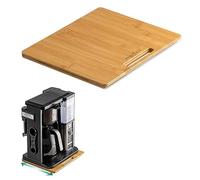 ANBOXIT Bamboo Appliance Slider, Sliding Tray for Kitchen Appliances, Countertop Rolling Tray, Coffee Maker Slider Tray with Rubber Wheels, Wide - Small (10"D x 12"W)