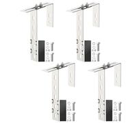 Anbte 4PCS Adjustable Solar Panel Fence Mounting Kit, for Balcony, Silver