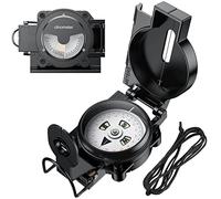 Anbte Compass Navigation with Clinometer, Strong Magnetic Intensity 3000 Gauss Waterproof Hand Held Compasses with Fluorescent Scale and Carry Bag, for Camping Survival Backpacking Boating（Black)