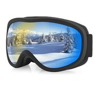 Anbte OTG Ski Goggles, Anti Fog Dual Layer Lens 100% UV400 Over The Glasses Snow Goggles for Sunny Days & Bright Conditions Protection, Helmet Compatible for Men Women Youth Windproof
