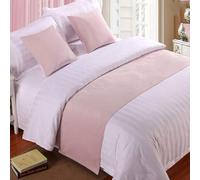 ANBTUKJ Bed Runner Chenille Soft No Fading Modern Bedding Scarf Protection, for Home Hotel Wedding Room Decorations Bedroom,Leather powder-260x50cm for 2.0m bed