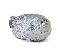 ANBTUKJ Plush Seal Pillow, Cute Seals Plushiess, Chubby Blob Seal Stuffy, Realistic Cotton Soft Stuffed,Grey-40cm