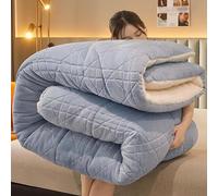 ANBTUKJ Winter duvet - thick lamb wool duvet, extra thick and fast warm cashmere fabric, for autumn and winter, double bed in winter,Blue-200x230cm(4kg)