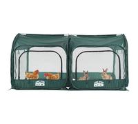 ANC POP 2Pcs Portable Chicken Run, Pop Up Chicken Tent for Small Animals Outdoor Gardening Net with 3 Doors and Handbag, Easy to Install and Storage, Green (80 x 40 x45)