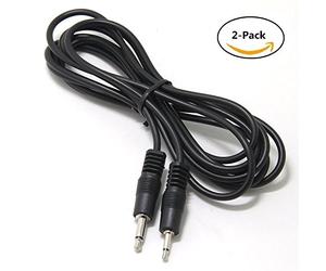 Ancable 2-Pack 6-Feet Mono Cable 2.5mm Male to 3.5mm Mono Jack Plug - 12V Trigger Cable for Parasound Amp and Logitech Harmony Hub