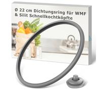 Ancable 22 cm Pressure Cooker Sealing Ring & Cooking Signal Seal Set for WMF, Silicone Replacement Parts Compatible with WMF & Silit 3L-8.5L Pressure Cooker (6068559990 6093109502)