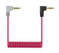 Ancable 3.5mm TRS to TRRS Microphone Cable Compatible with Rode SC7, 3.5mm Male Coiled Right Angle Mic Cord Connect Smartphone, Tablets, VideoMic, VideoMicro, and More External Microphone