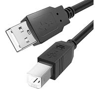 Ancable 3-Feet USB B MIDI Cable for Instruments, USB A to B, Black, 3 FT, 1 Count