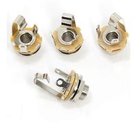 Ancable 4-Pack 1/4" Female Guitar Input Jack-6.35mm TS Mono Panel Mount Socket with Washer and Nut Solder Type