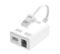 Ancable BT Plug to ADSL RJ11 Broadband Internet Microfilter Splitter, Male to Female for Landline Modem Router Wifi Plug Telephone White Socket Phone Cable Sky