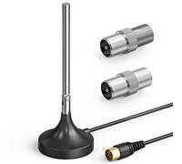 Ancable DAB+/FM/FM Indoor Antenna, Portable Radio Tuner and HiFi Receiver Rod Antenna with Magnetic Base, Wide Compatibility, 12 Month Warranty (Black)