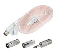 Ancable FM Dipole Antenna for Bose Wave Radio, 75 Ohm F Type Male FM Radio Antenna with Coax Adapter Compatible with Yamaha Pioneer Onkyo Indoor Radio Home Stereo Receiver Audio Home Theater Receiver