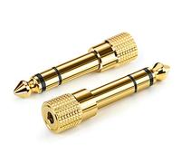 Ancable Headphone Adapter 3.5mm Female to 6.35mm Male, 2 Pack 1/4 inch to 1/8 inch Stereo Aux Jack Headphone Adapter Gold Plated 6.35mm to 3.5mm Jack Converter for Digital Piano, Keyboard, etc