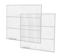 Ancaster Food Equipment Set of 2 Commercial Freezer and Refrigerator Replacement Shelves (21" x 20.5") - Adjustable Utility Steel Wire Metal Shelf - Commercial Refrigerator Shelf, White
