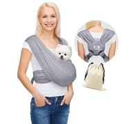 AnccoPlus Dog Carriers for Small Dogs, Front Facing Small Dog Carrier, Hands Free Pet Carrier, Size Adjustable Cat Carriers, Reducing Back Pain, Safe Soft Cotton Cat Sling (Regular, Heather Gray)