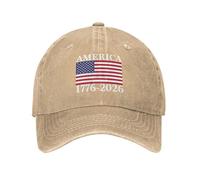 Anceky 250 Years America Hat 1776-2026 USA Patriot Cap Brown