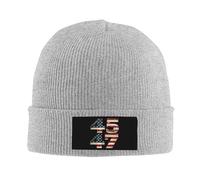 Anceky 45 47 Trump 2024 President Beanie Hat Men Knit Skull Cap Women Winter Warm Hat Knitted Hat Slouchy Stocking Hat Black