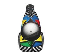 Anceky Abstract Illusionism Cross Chest Bag Diagonally Men Women Crossbody Shoulder Bag Casual Fashion Travel Bag Sling Backpack