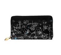 Anceky Abstract ScienceLong Leather Wallet,Large Capacity Soft Pu Leather Purse for Women with Multiple Card Slots Phone Pocket and Zipper Coin Purse Stylish Phone Card Holder Clutch