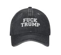 Anceky Anti Trump Fuck Trump Hat for Men Baseball Caps Vintage Cap Black