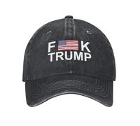 Anceky Anti Trump Fuck Trump Hat for Men Baseball Caps Vintage Cap Black