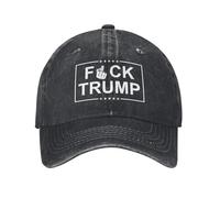 Anceky Anti Trump Fuck Trump Hat for Men Baseball Caps Vintage Cap Black