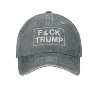 Anceky Anti Trump Fuck Trump Hat for Men Baseball Caps Vintage Cap Gray