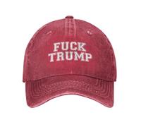 Anceky Anti Trump Fuck Trump Hat for Men Baseball Caps Vintage Cap Red