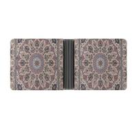 Anceky Antique Persian Pattern Exquisite and Compact Leather Wallet, Portable Coin Purse for Outdoor Use