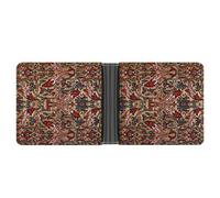 Anceky Antique Persian Pattern Exquisite and Compact Leather Wallet, Portable Coin Purse for Outdoor Use