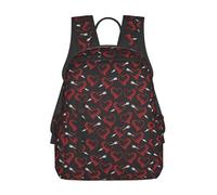 Anceky Arrow Through Red Hearts Laptop Backpacks Travel Rucksack Sport Daypack Lightweight Shoulder Bag Large Work Bags with Multiple Pockets for Camping