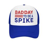 Anceky Bad Day to Be A Spike Trucker hat Men Women Novelty Mesh Cap Blue