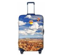 Anceky Beautiful Landscape Balloon Travel Luggage Cover Spandex Suitcase Protector Bag,Beautiful Landscape Balloon Dust-Proof Fits 18-32 Inch Luggage, Suitcase Sleeve for Kid and Adult,X-Large