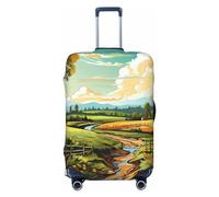 Anceky Beautiful Landscape Travel Luggage Cover Spandex Suitcase Protector Bag,Beautiful Landscape Dust-Proof Fits 18-32 Inch Luggage, Baggage Covers for Kid and Adult,Small