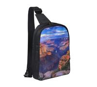 Anceky Beauty Grand Canyon Prints Sling Bag Crossbody Chest Bag for Men Women Kids Lightweight Shoulder Bag for Runners Hiking Cycling Travel Black One Size