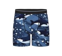 Anceky Blue Killer Whale Printed men's breathable boxer briefs - multiple, perfect to show your figure