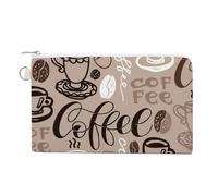 Anceky Brown Coffee Maker Beans Theme Exquisite and Stylish Canvas Coin Purse, Suitable for Storing Small Items