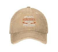 Anceky Built in The Sixties Hat - Original & Untouched 1960s Cap, Funny 60th Birthday Gift for Men & Women, Black