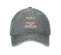 Anceky Built in The Sixties Hat - Original & Untouched 1960s Cap, Funny 60th Birthday Gift for Men & Women, Black