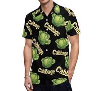 Anceky Cabbage Mens Short Sleeve Button Down Shirts Casual Hawaiian Shirt Summer Blouse with Pocket