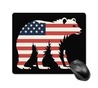 Anceky California Republic Bear American FlagPad Square Mouse Pad Gaming Mouse Mat with Anti-Slip Rubber Base 18 * 22cm