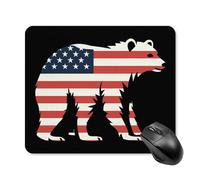 Anceky California Republic Bear American FlagPad Square Mouse Pad Gaming Mouse Mat with Anti-Slip Rubber Base 25 * 30cm